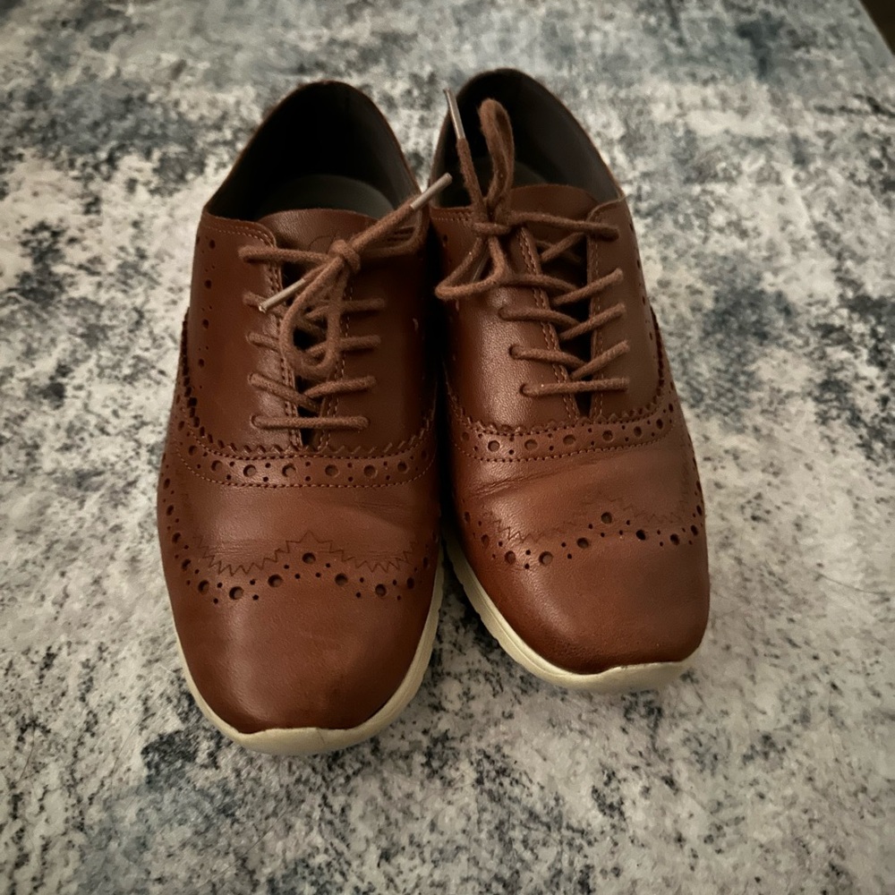 Cole Haan Women's Brown Wingtip Oxford Sneakers